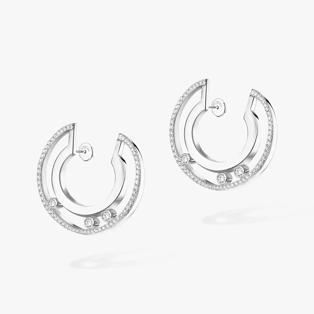 [Plus&Max] Move Romane Small Diamond Hoop Earrings