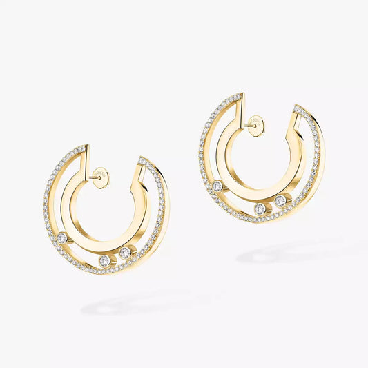 [Max Jewelry] Move Romane Small Diamond Hoop Earrings