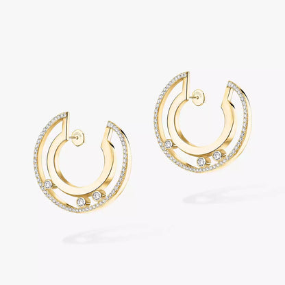 [Plus&Max] Move Romane Small Diamond Hoop Earrings