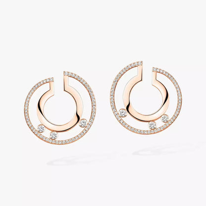 [Plus&Max] Move Romane Small Diamond Hoop Earrings