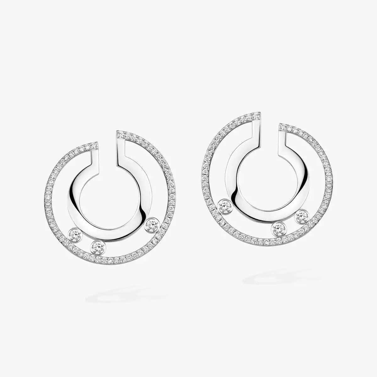 [Max Jewelry] Move Romane Small Diamond Hoop Earrings