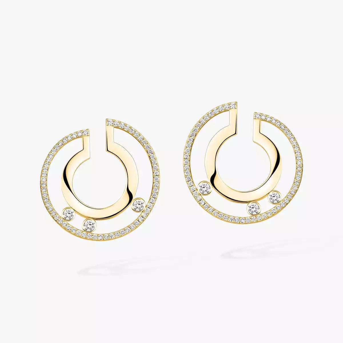 [Max Jewelry] Move Romane Small Diamond Hoop Earrings