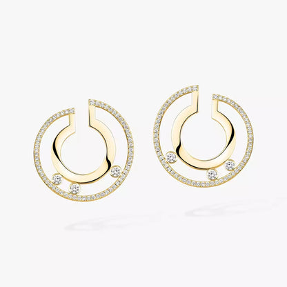 [Max Jewelry] Move Romane Small Diamond Hoop Earrings