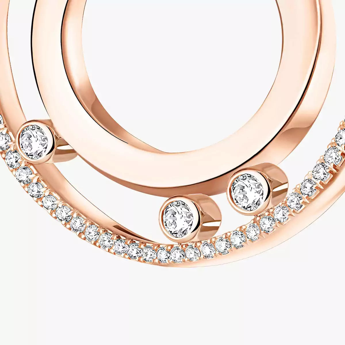 [Max Jewelry] Move Romane Small Diamond Hoop Earrings