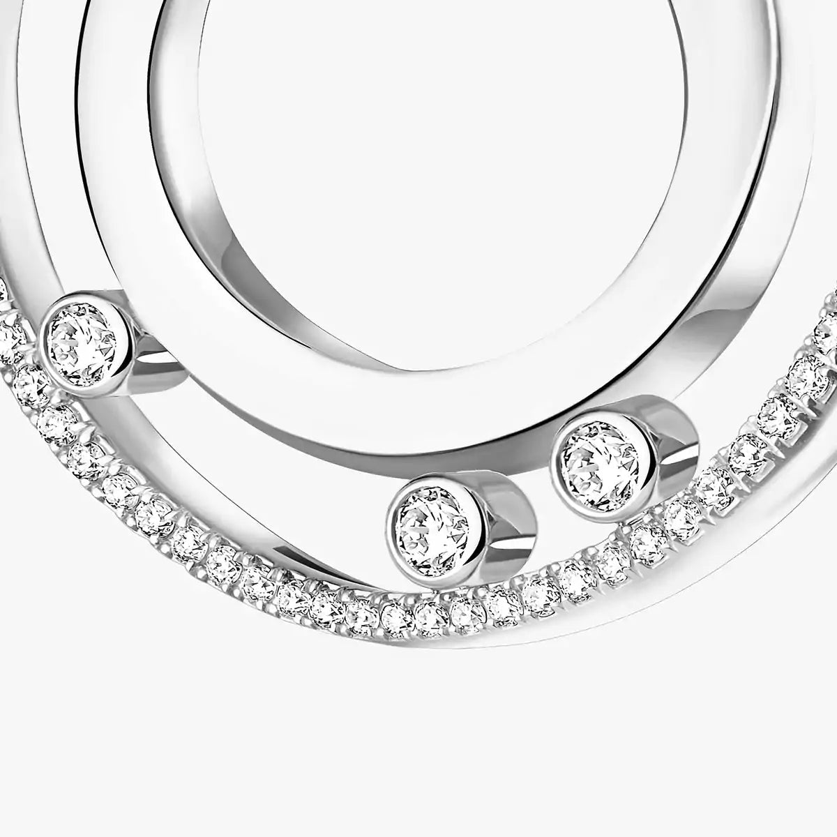 [Plus&Max] Move Romane Small Diamond Hoop Earrings