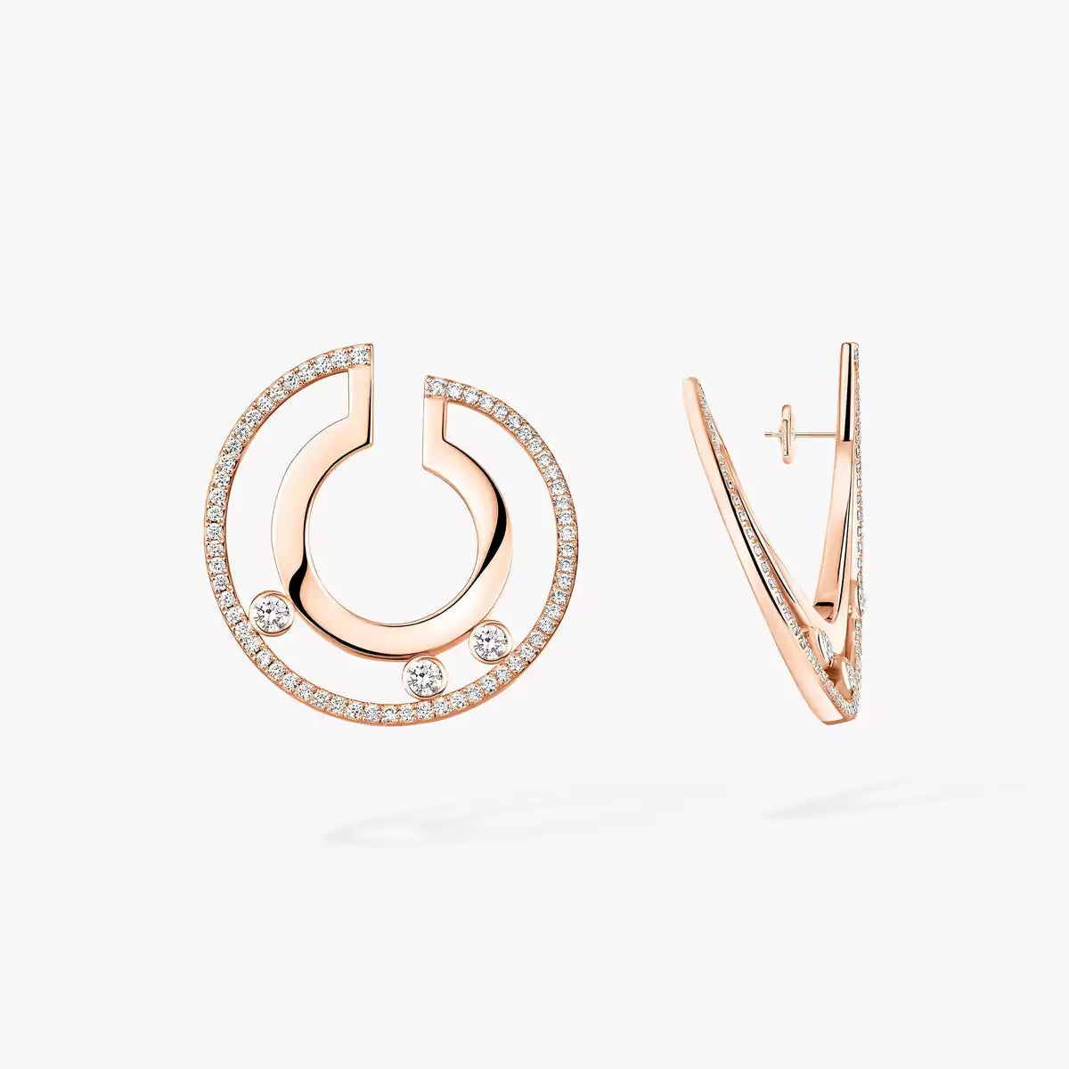 [Max Jewelry] Move Romane Small Diamond Hoop Earrings