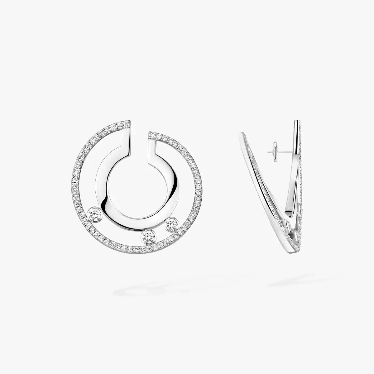 [Plus&Max] Move Romane Small Diamond Hoop Earrings