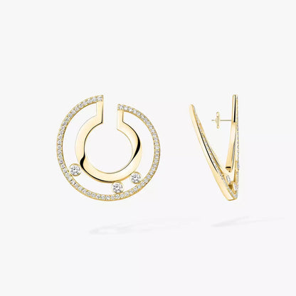 [Plus&Max] Move Romane Small Diamond Hoop Earrings