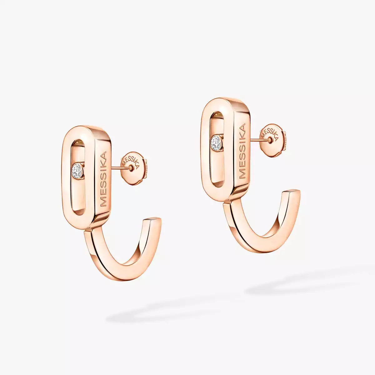 [Max Jewelry]Diamond Mini Hoop Earrings Move Classique