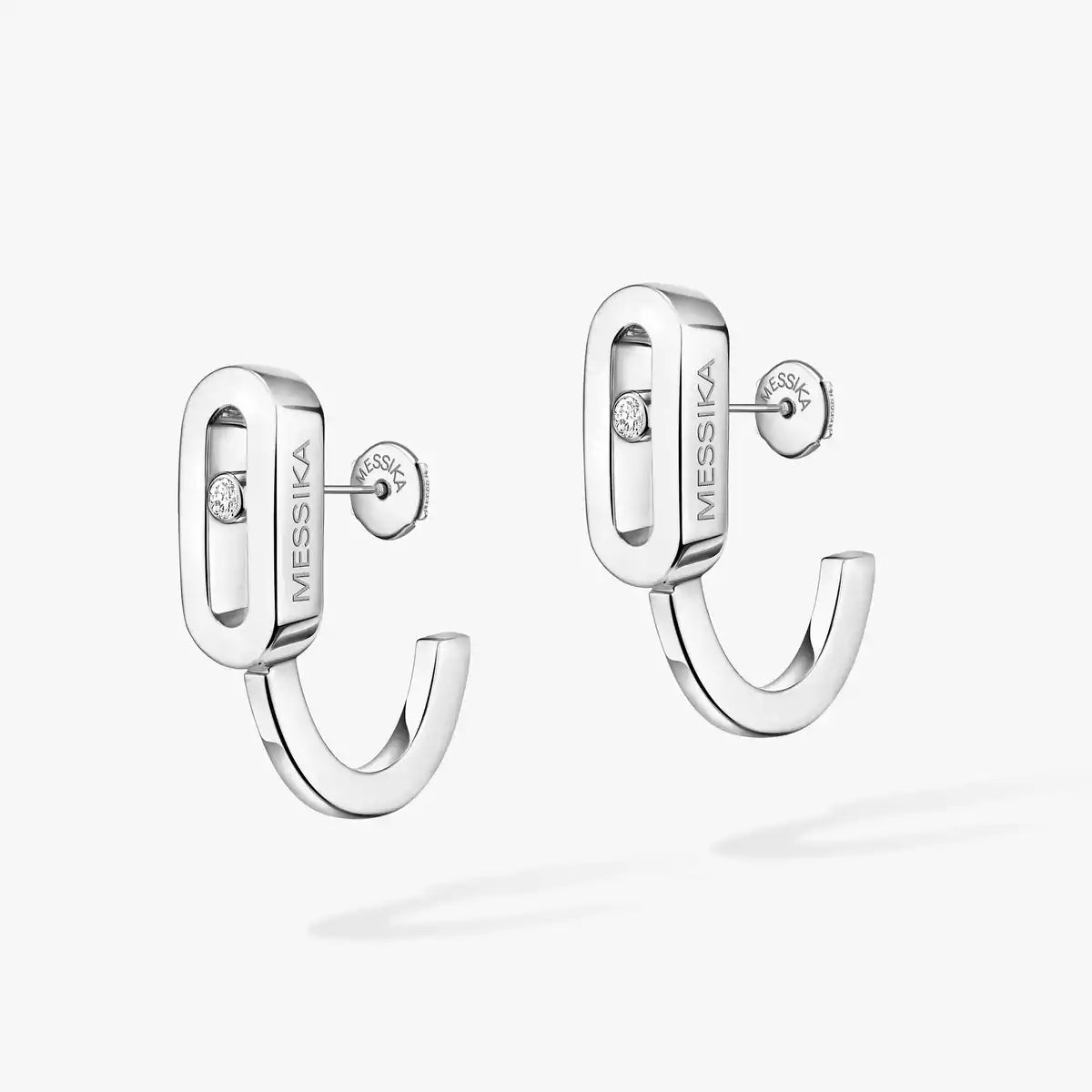 [Max Jewelry]Diamond Mini Hoop Earrings Move Classique