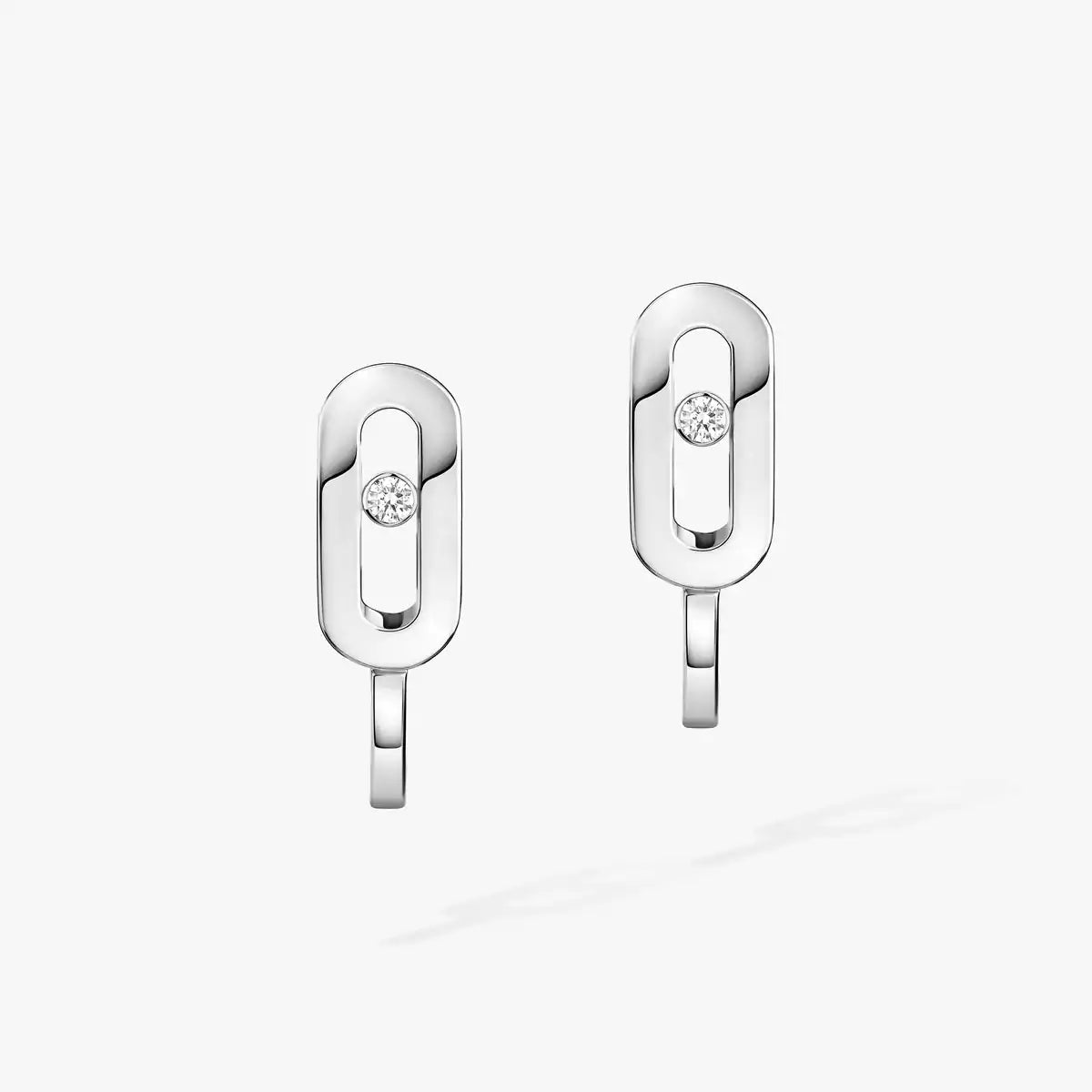 [Max Jewelry]Diamond Mini Hoop Earrings Move Classique