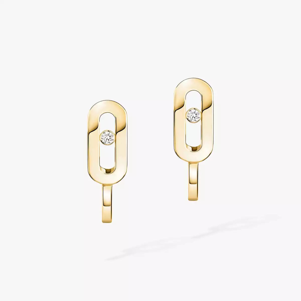 [Max Jewelry]Diamond Mini Hoop Earrings Move Classique