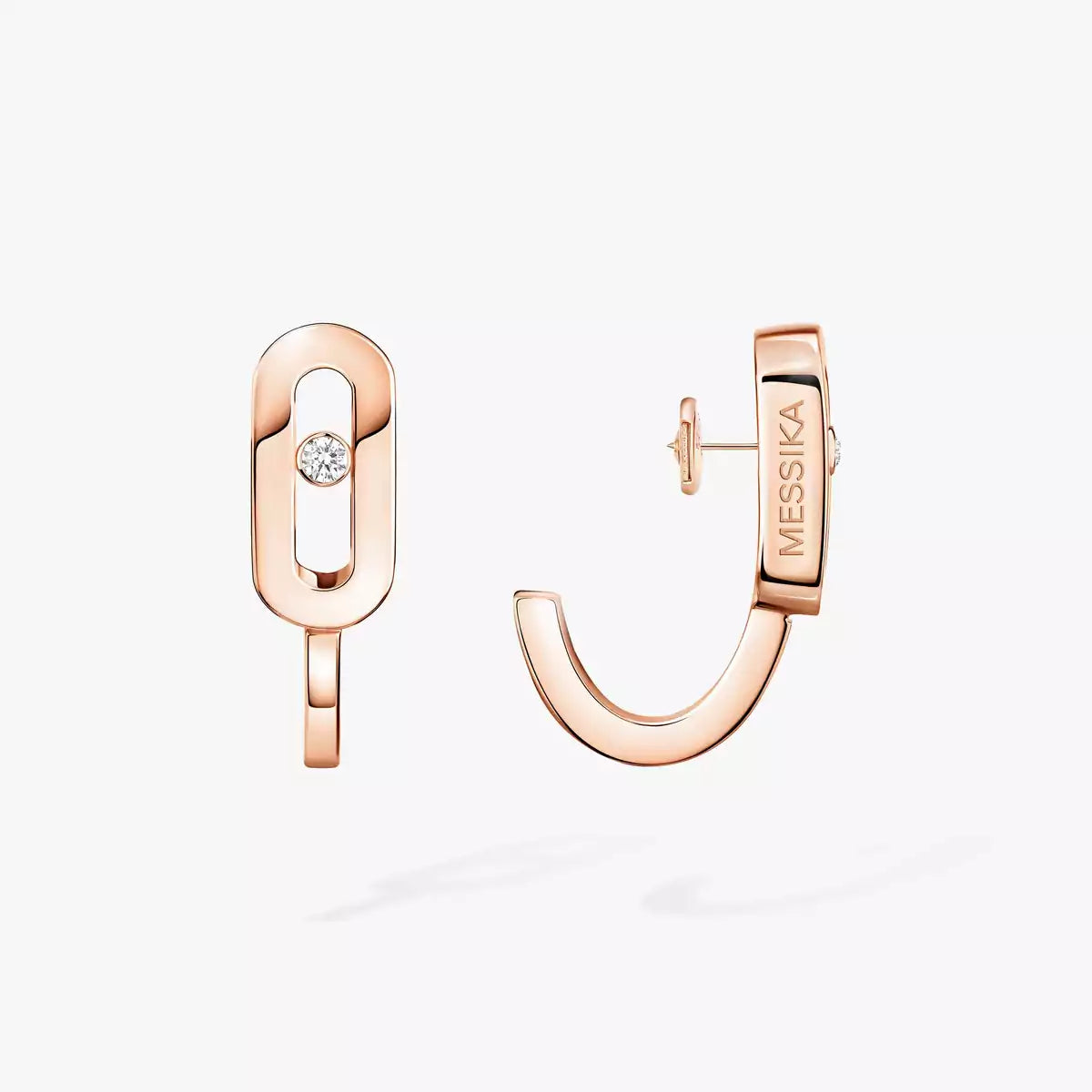 [Max Jewelry]Diamond Mini Hoop Earrings Move Classique