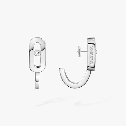[Max Jewelry]Diamond Mini Hoop Earrings Move Classique