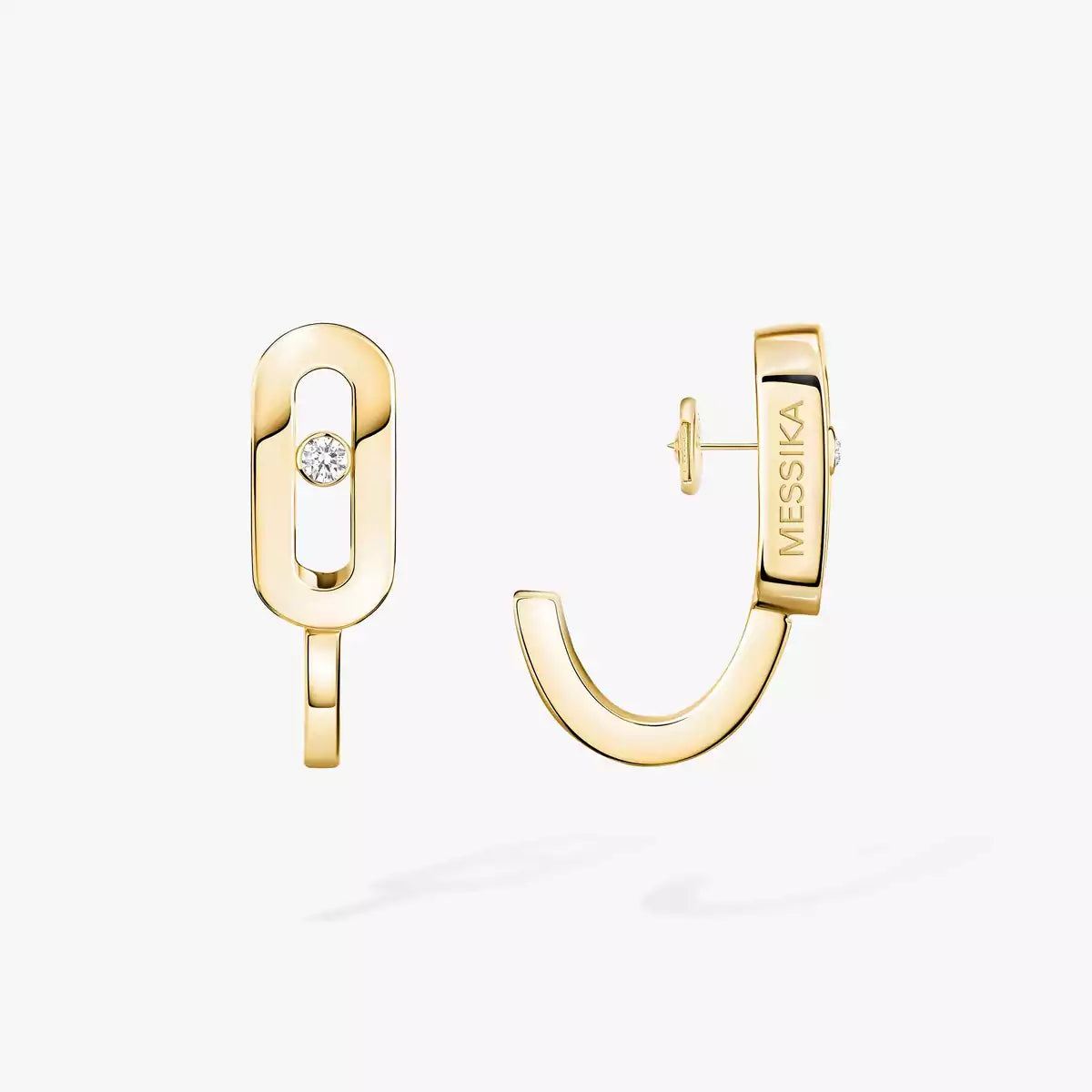 [Max Jewelry]Diamond Mini Hoop Earrings Move Classique