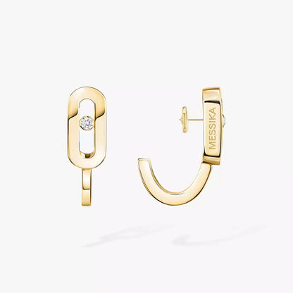 [Max Jewelry]Diamond Mini Hoop Earrings Move Classique