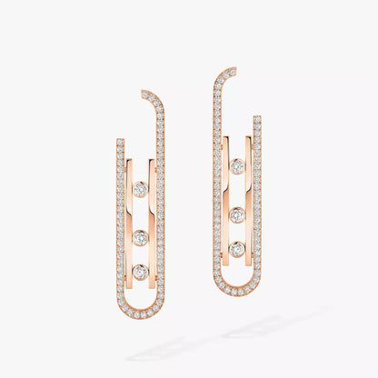 [Max Jewelry]Diamond Pendant Earrings Move 10Th