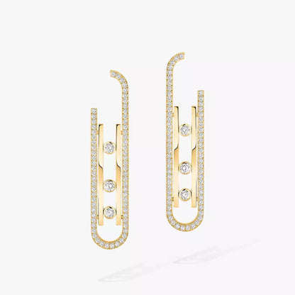 [Max Jewelry]Diamond Pendant Earrings Move 10Th