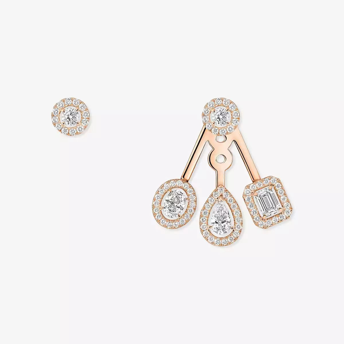 [Max Jewelry] My Twin Trio  Diamond Earrings