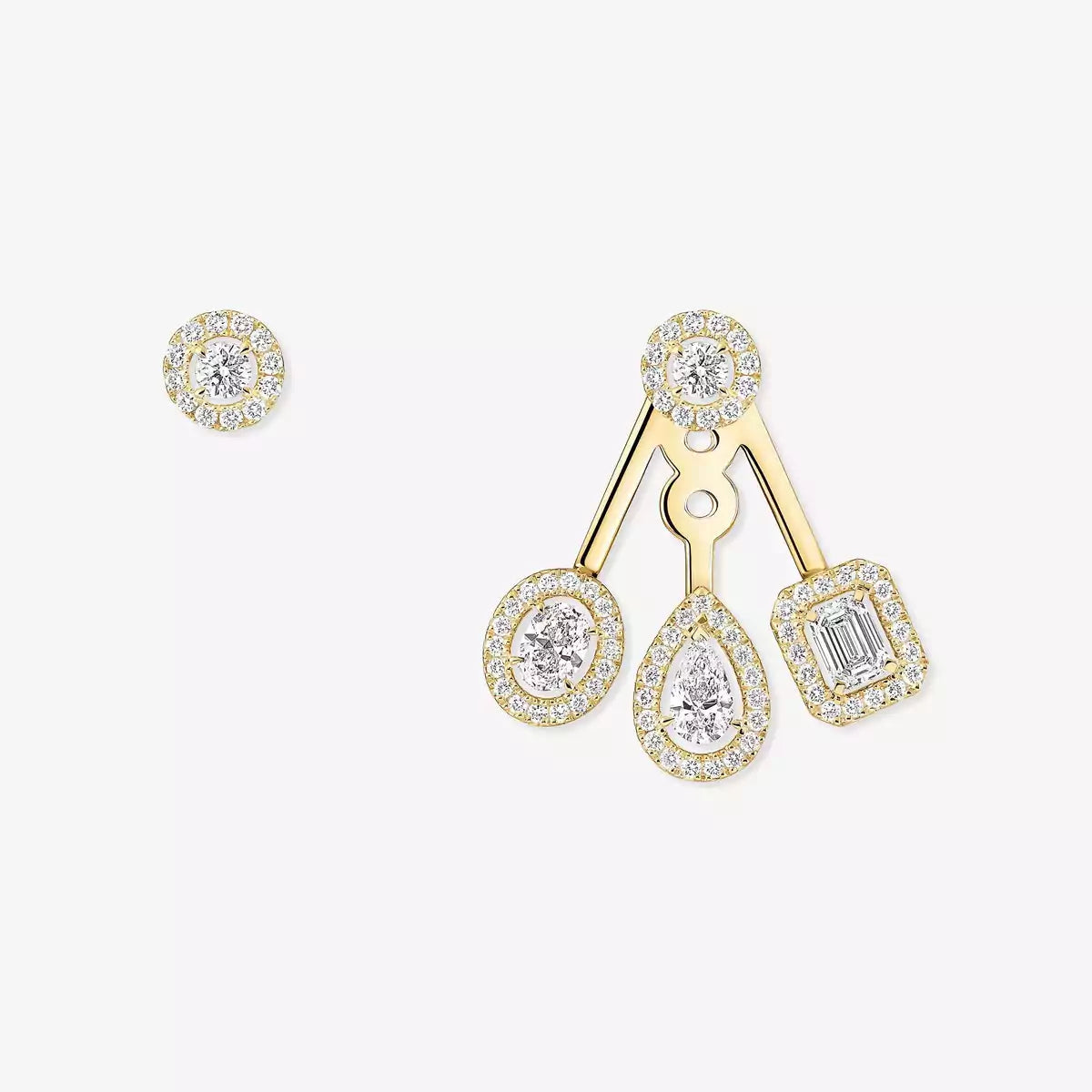 [Max Jewelry] My Twin Trio  Diamond Earrings