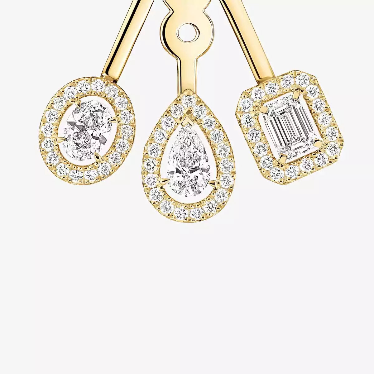 [Max Jewelry] My Twin Trio  Diamond Earrings