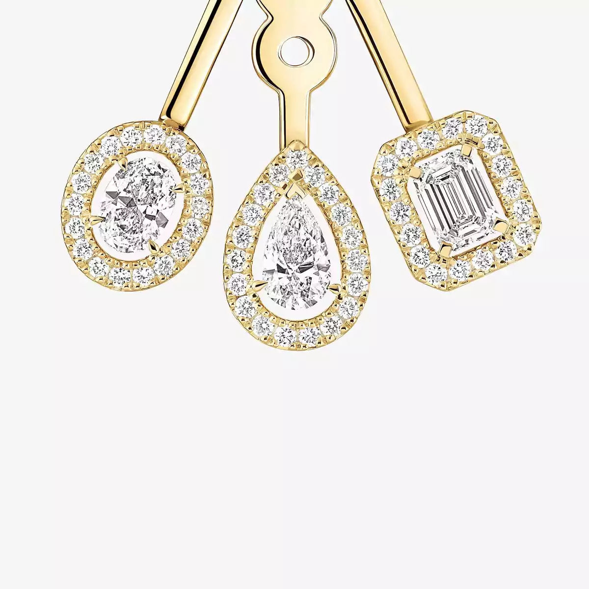 [Plus&Max] My Twin Trio  Diamond Earrings