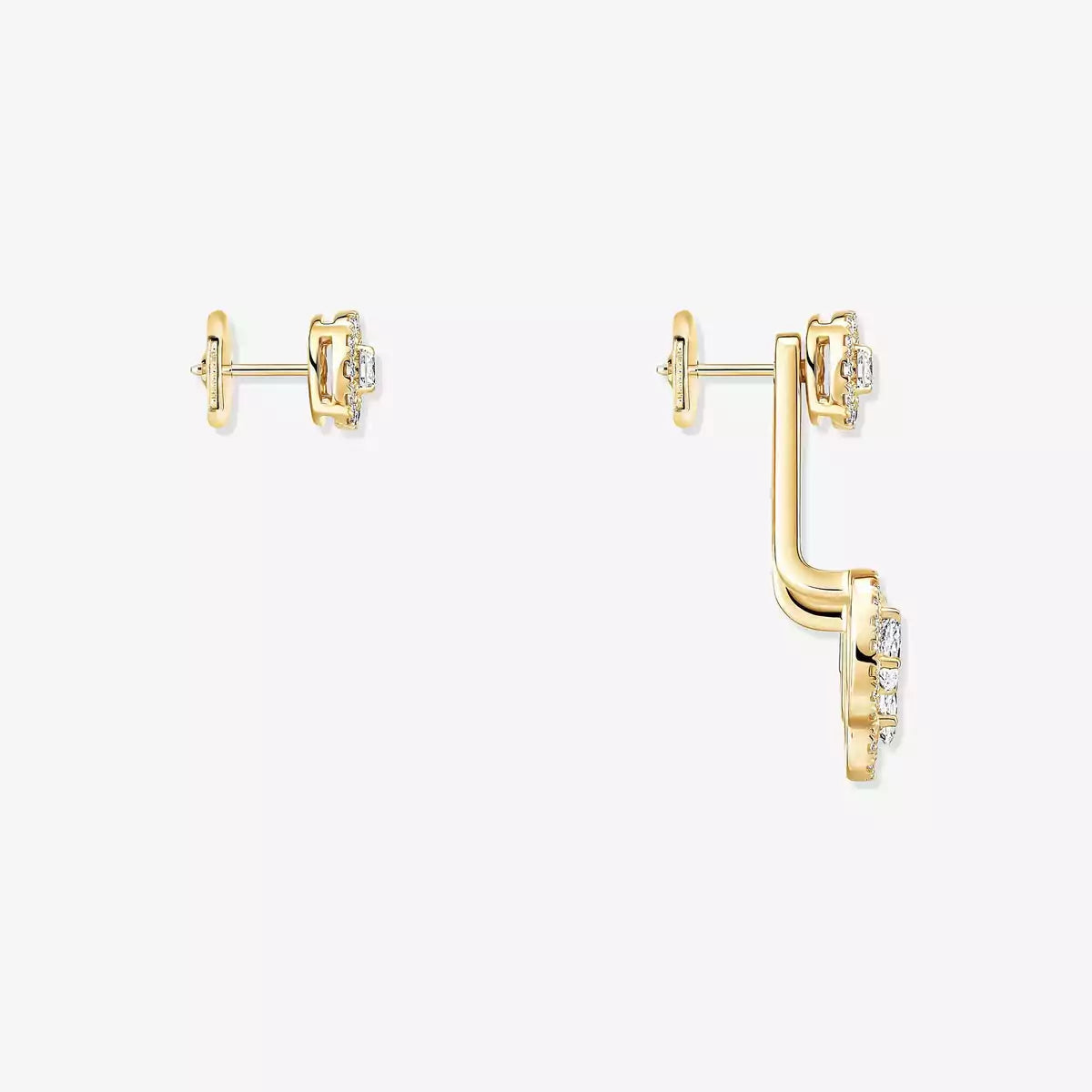 [Plus&Max] My Twin Trio  Diamond Earrings