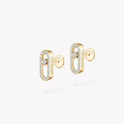 [Max Jewelry]Move Uno Diamond Earrings