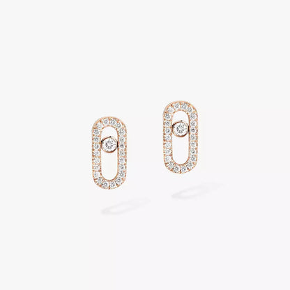 [Max Jewelry]Move Uno Diamond Earrings