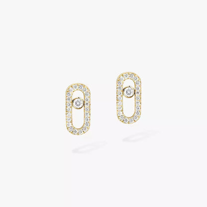 [Max Jewelry]Move Uno Diamond Earrings