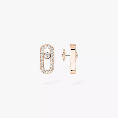 [Max Jewelry]Move Uno Diamond Earrings