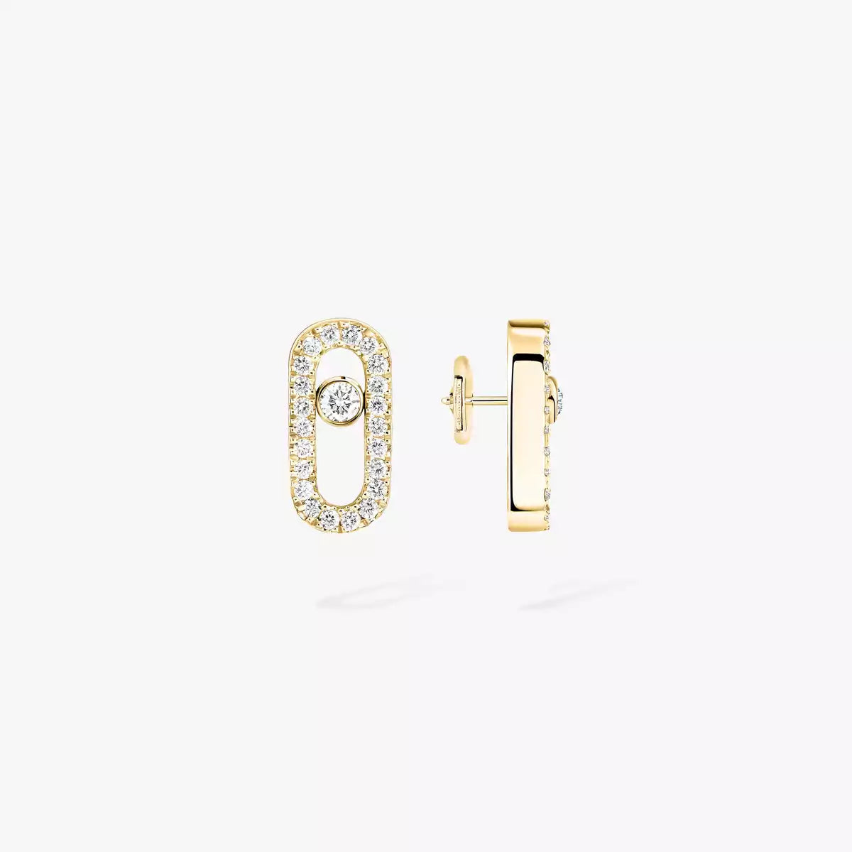 [Max Jewelry]Move Uno Diamond Earrings