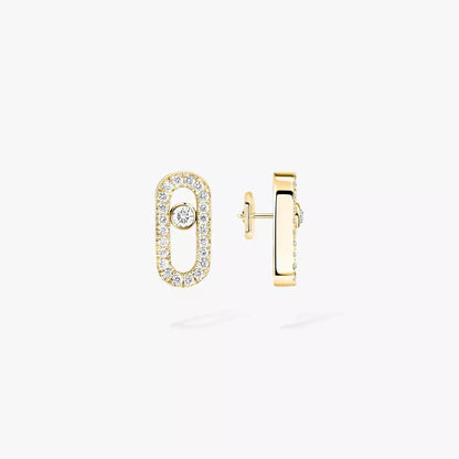 [Max Jewelry]Move Uno Diamond Earrings