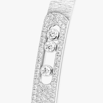 [Max Jewelry]Move Noa Ciselé half pavé bangle