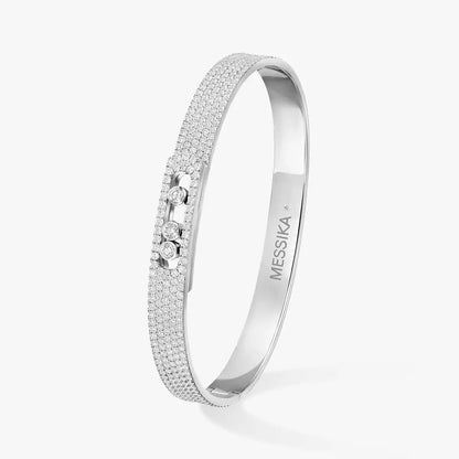 [Max Jewelry]Move Noa Full Pavé Diamond Bangle Bracelet