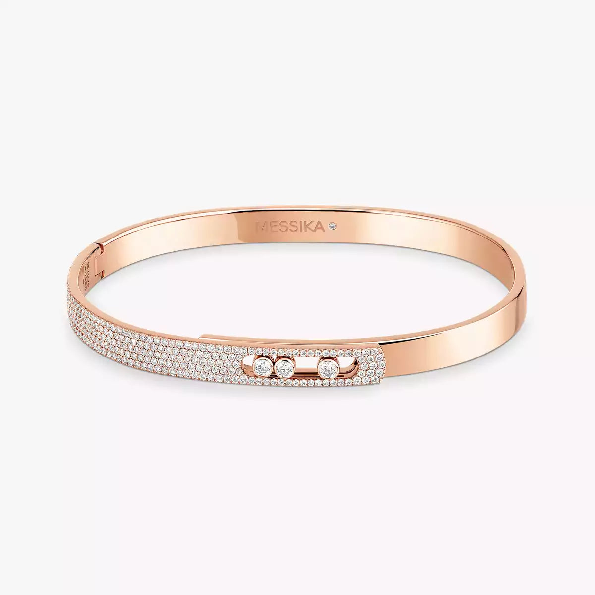 [Max Jewelry]Move Noa Rose Gold Pavé Diamond Bangle Bracelet