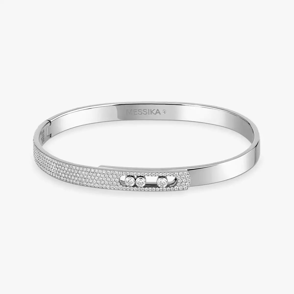 [Max Jewelry]Move Noa Rose Gold Pavé Diamond Bangle Bracelet
