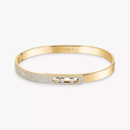 [Max Jewelry]Move Noa Rose Gold Pavé Diamond Bangle Bracelet