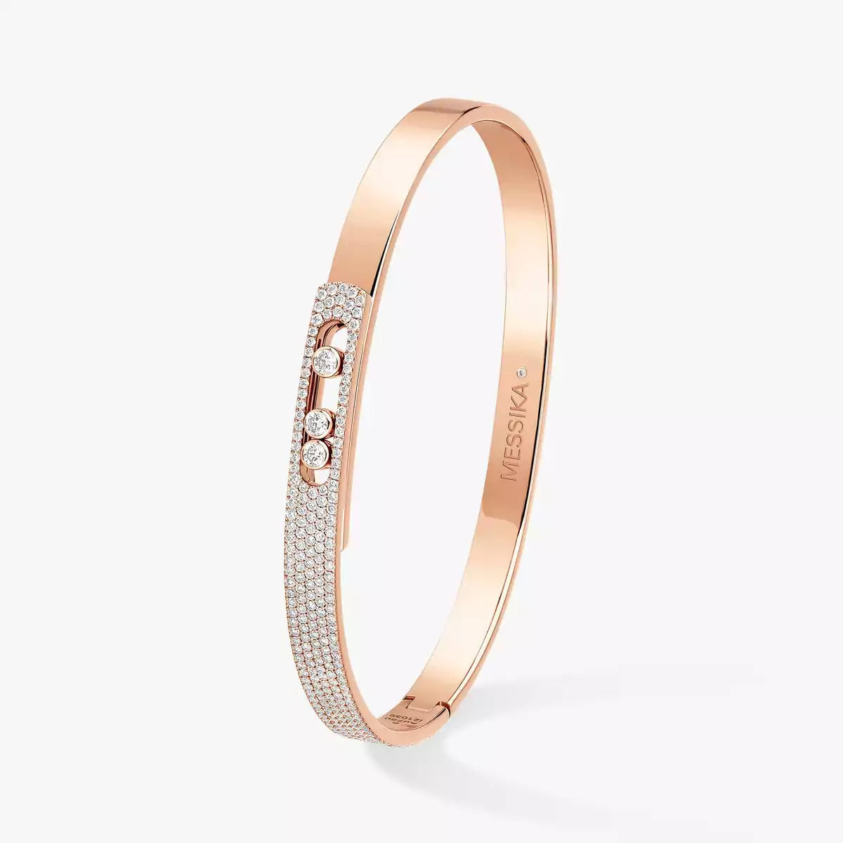 [Max Jewelry]Move Noa Rose Gold Pavé Diamond Bangle Bracelet