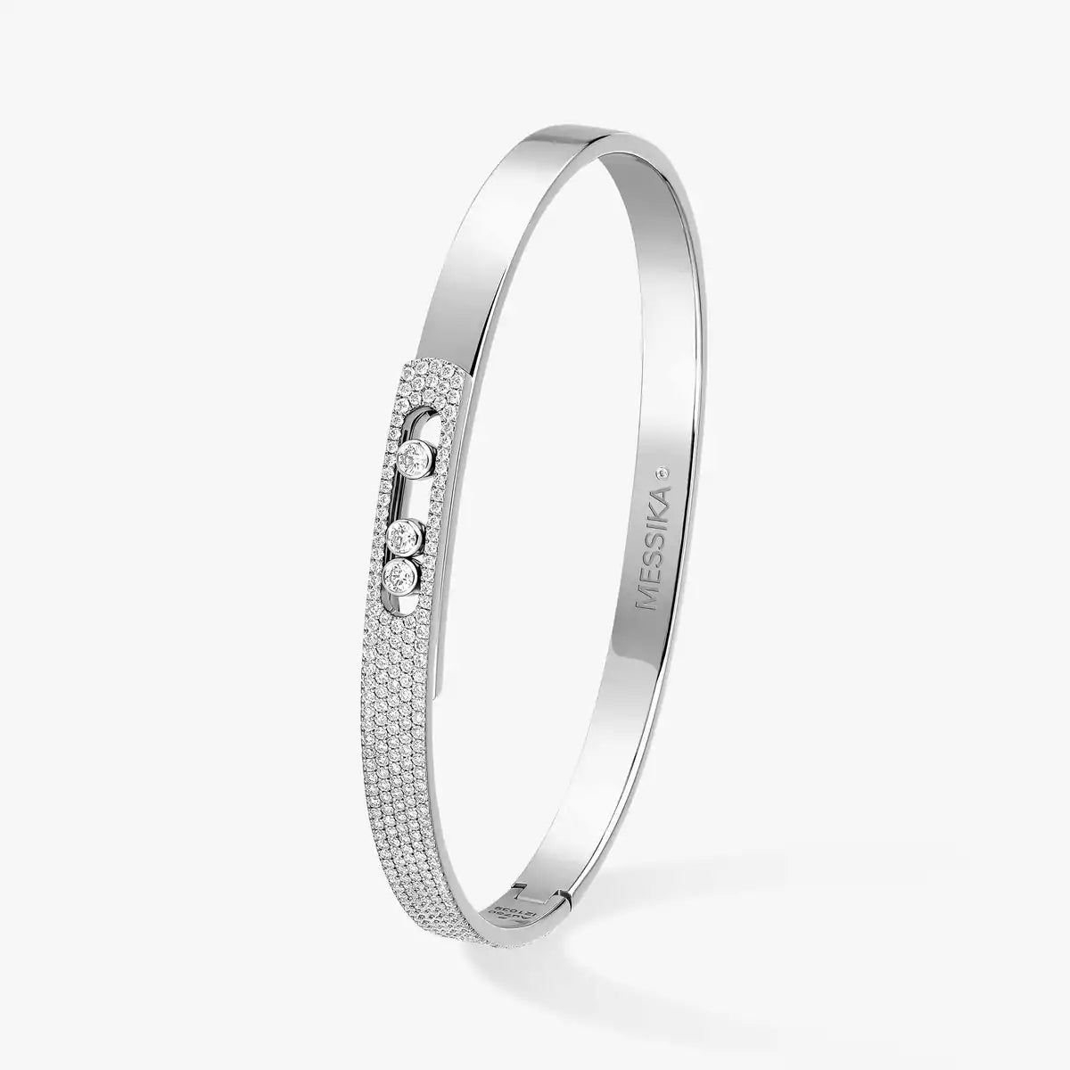 [Max Jewelry]Move Noa Rose Gold Pavé Diamond Bangle Bracelet