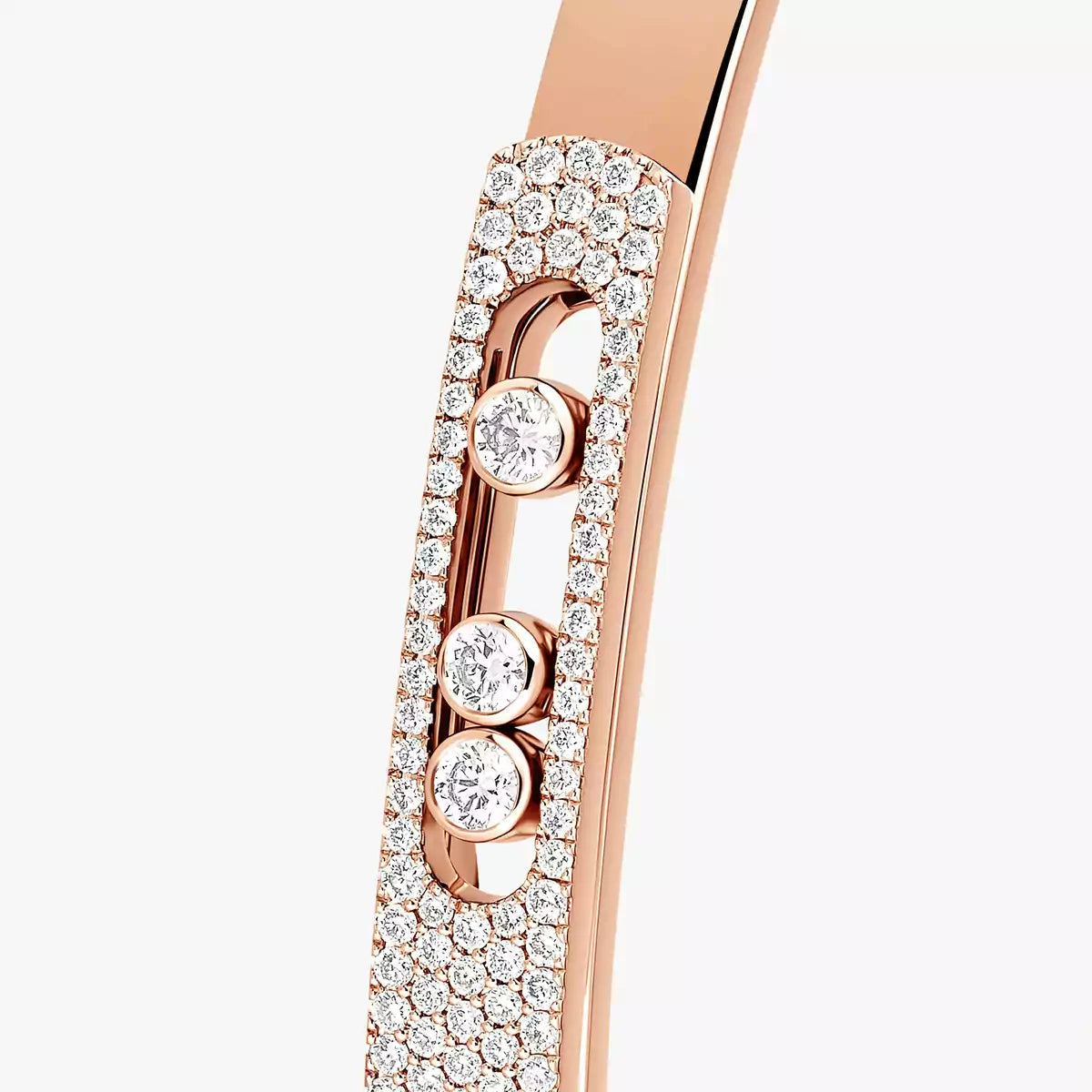 [Max Jewelry]Move Noa Rose Gold Pavé Diamond Bangle Bracelet