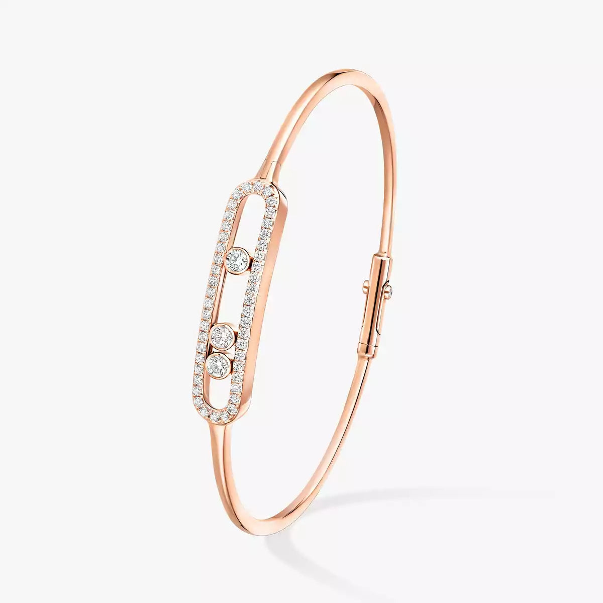 [Max Jewelry]Move Pavé Diamond Bangle Bracelet M