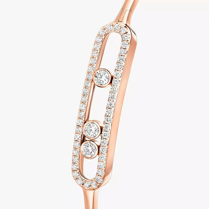 [Max Jewelry]Move Pavé Diamond Bangle Bracelet M