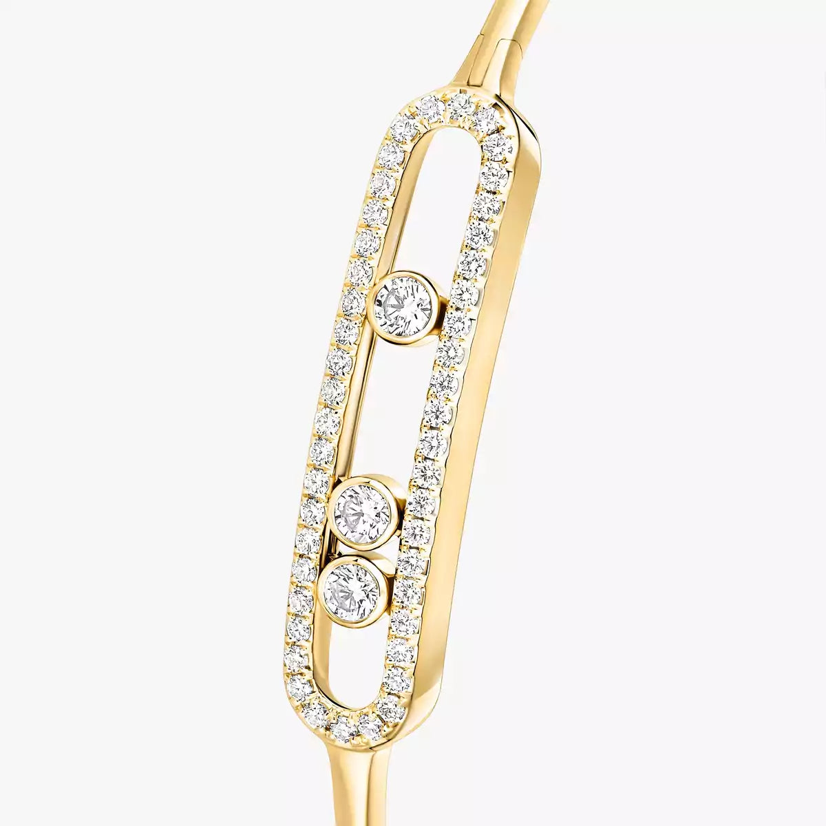 [Max Jewelry]Move Pavé Diamond Bangle Bracelet M