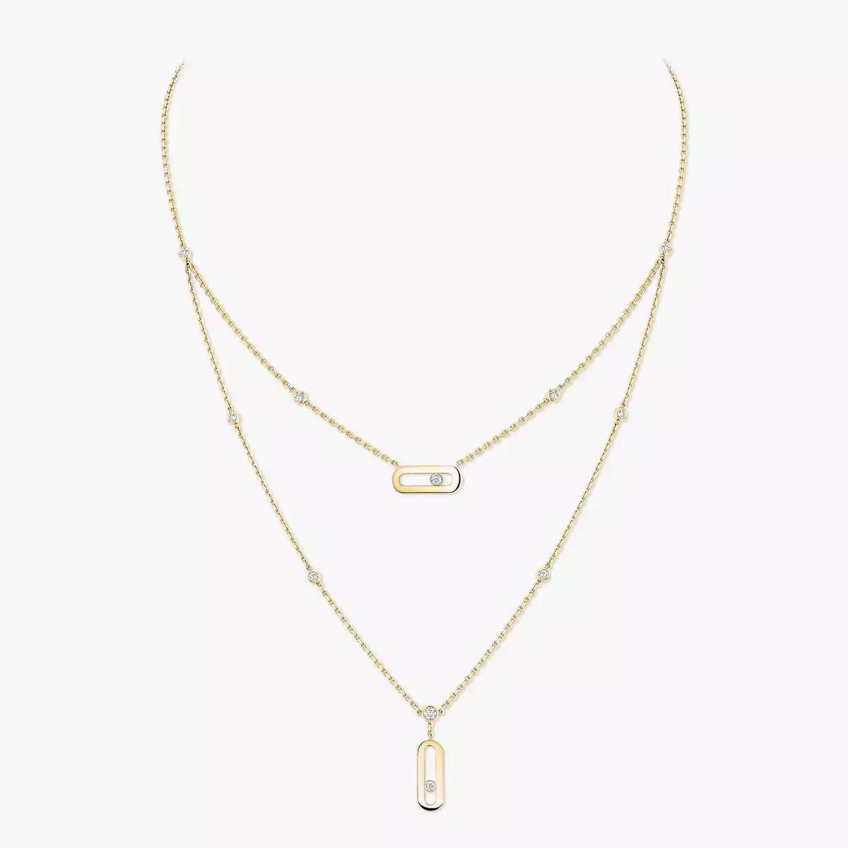 [Max Jewelry] Move Uno Diamond Necklace