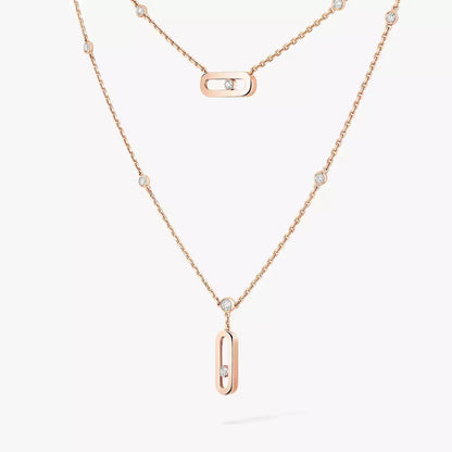 [Max Jewelry] Move Uno Diamond Necklace