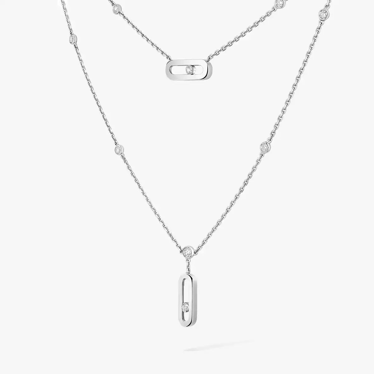 [Max Jewelry] Move Uno Diamond Necklace