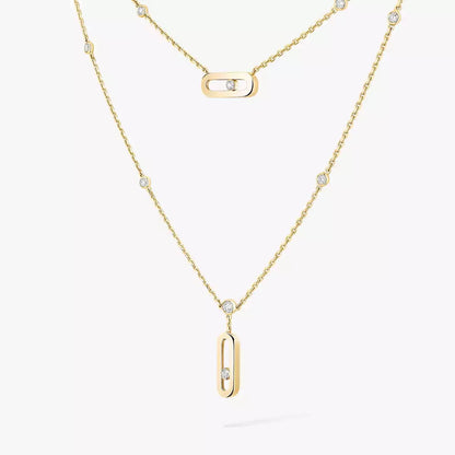 [Max Jewelry] Move Uno Diamond Necklace