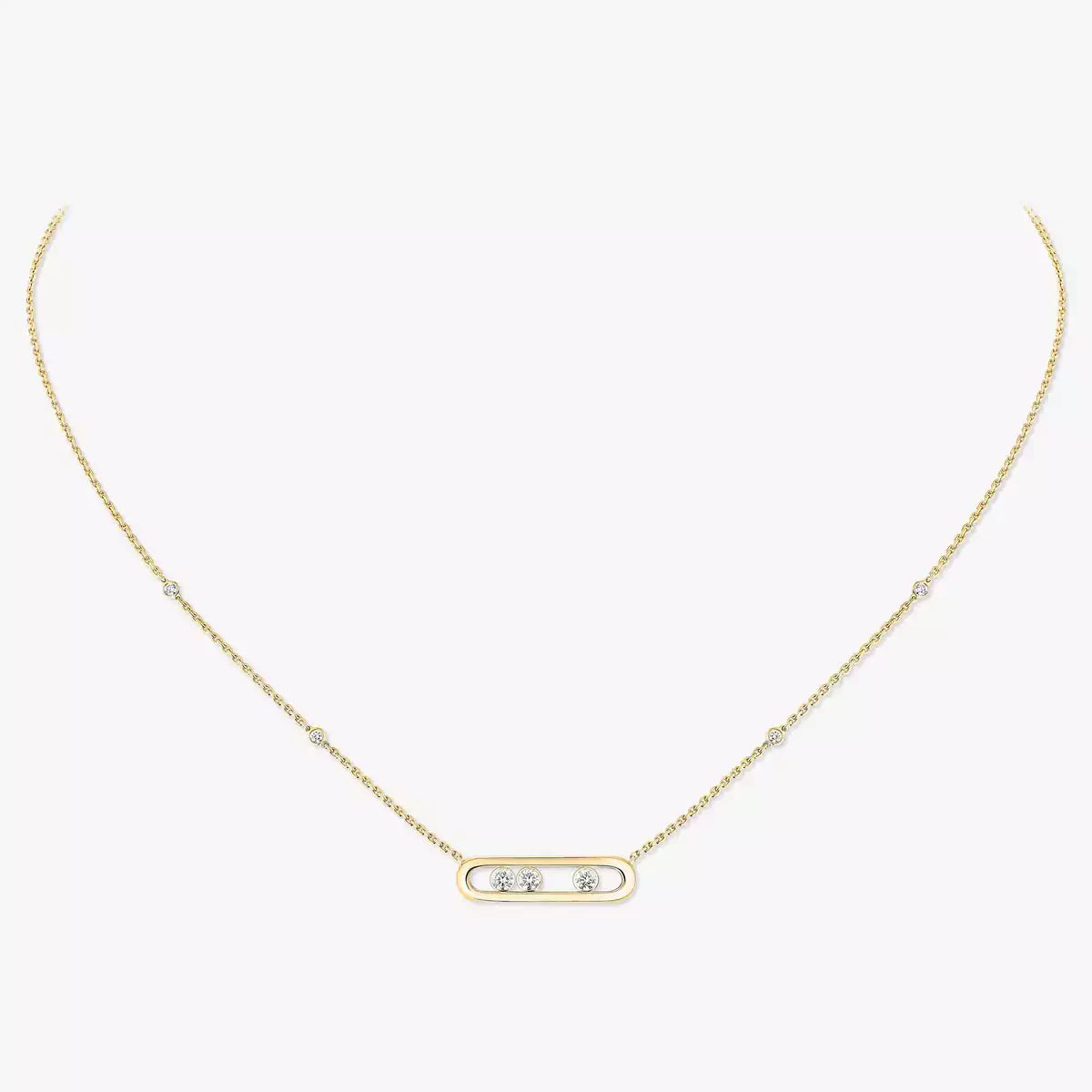 [Max Jewelry] Baby Move Gold Diamond Necklace
