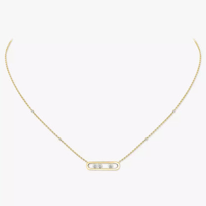 [Plus&Max] Baby Move Gold Diamond Necklace